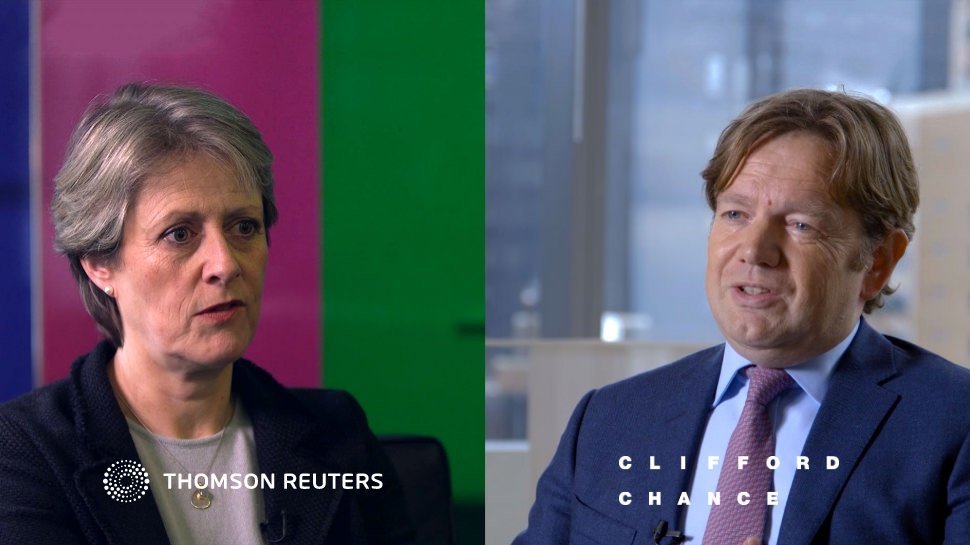 Video interview on Thomson Reuters partnership with Clifford Chance on automated legal contracts.