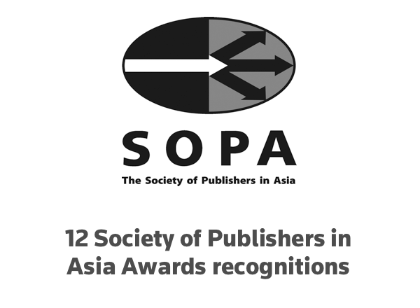 12 Society of Publishers in  Asia Awards recognitions